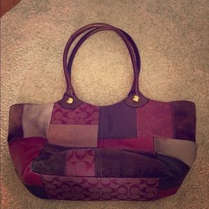 Coach patchwork tote